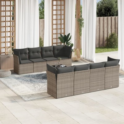 Sofa set with cushions, 9...