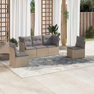 Sofa set with cushions, 5...