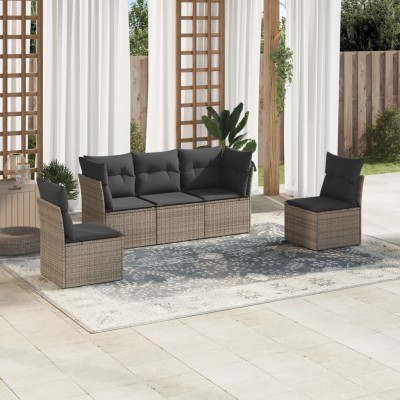 Sofa set with cushions, 5...