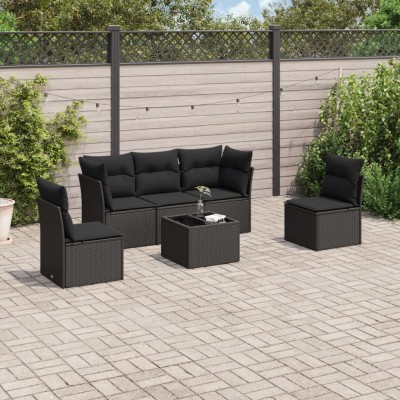 Sofa set with cushions, 6...