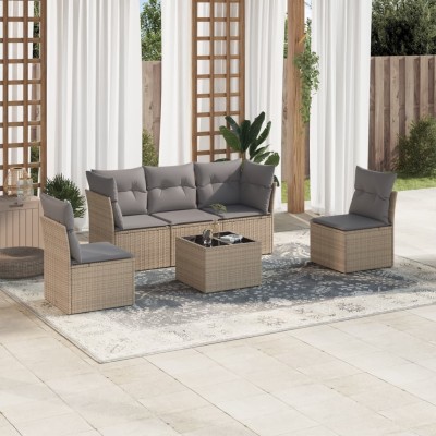Sofa set with cushions, 6...