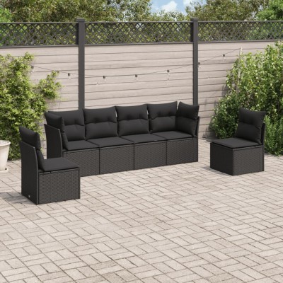 Sofa set with cushions, 6...
