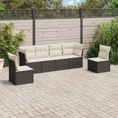 Sofa set with cushions, 6...