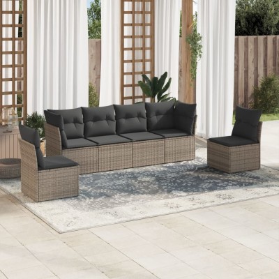 Sofa set with cushions, 6...