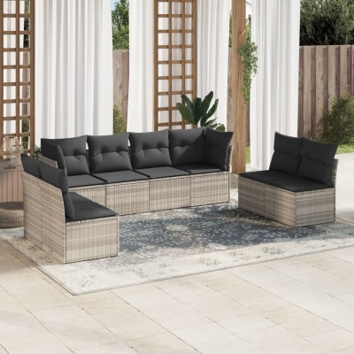Garden set with cushions, 8...
