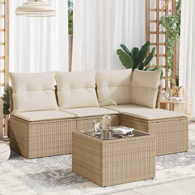 Sofa set with cushions, 5...