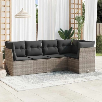 Sofa set with cushions, 5...