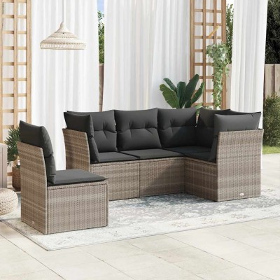 Sofa set with cushions, 5...