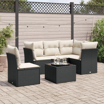 Sofa set with cushions, 6...