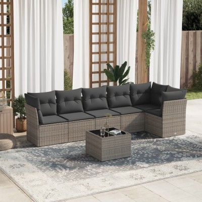 Sofa set with cushions, 7...