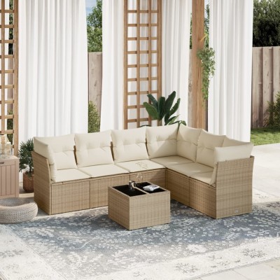 Sofa set with cushions, 7...