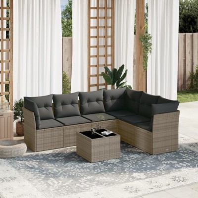 Sofa set with cushions, 7...