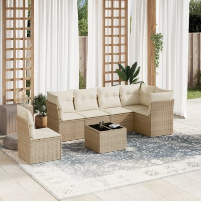 Sofa set with cushions, 7...