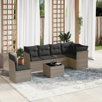 Sofa set with cushions, 7...