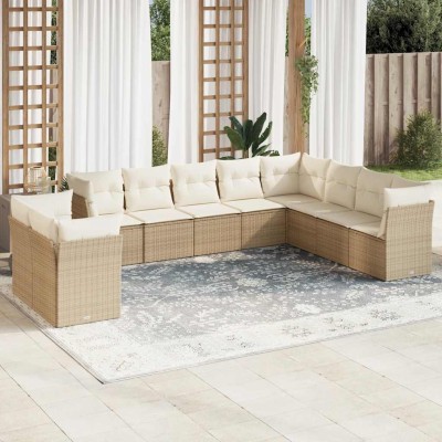 Sofa set with cushions, 10...