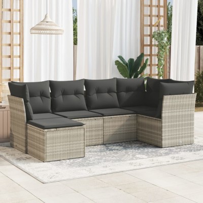 Sofa set with cushions, 6...