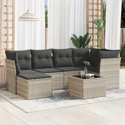 Sofa set with cushions, 7...