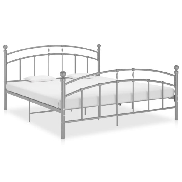 Bed frame, gray, 180x200cm, metal