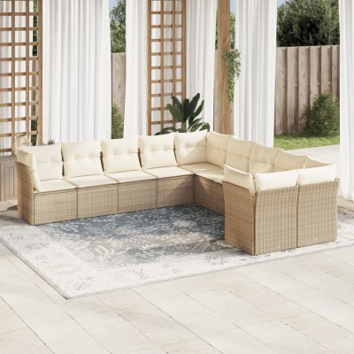 Sofa set with cushions, 10...
