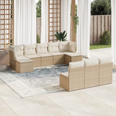 Sofa set with cushions, 10...