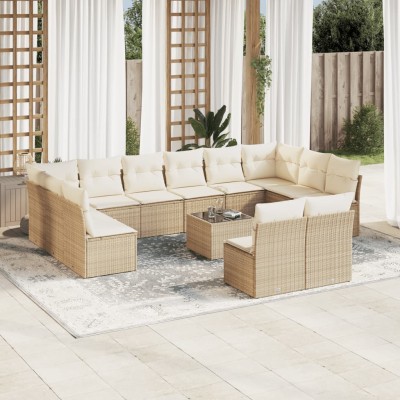 Sofa set with cushions, 13...