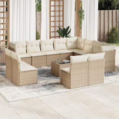 Sofa set with cushions, 13...