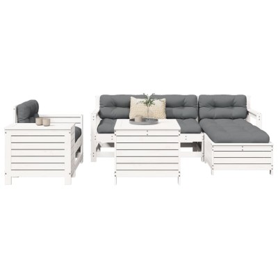 Garden sofa set, white, 7...