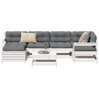 Garden sofa set, white, 7...