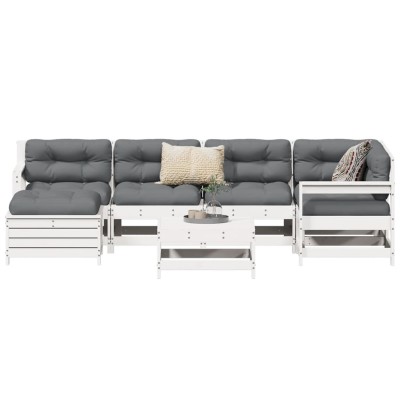 Garden sofa set, white, 7...