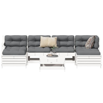 Garden sofa set, white, 7...