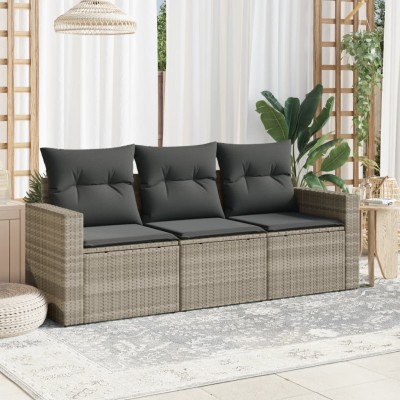 Sofa set with cushions, 3...