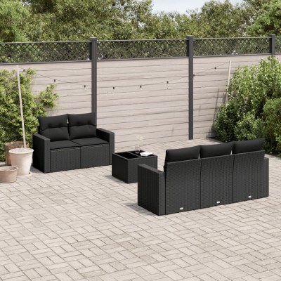 Sofa set with cushions, 6...