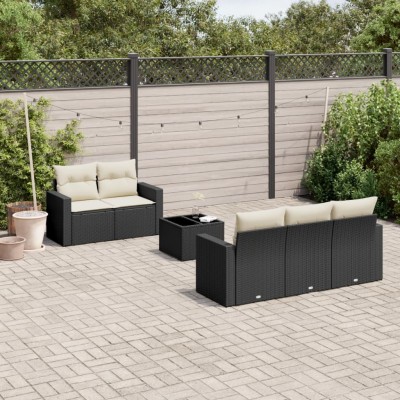 Sofa set with cushions, 6...