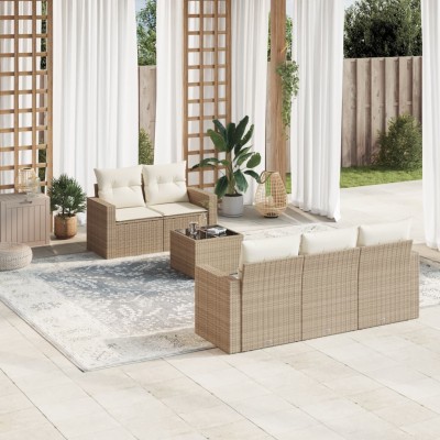 Sofa set with cushions, 6...