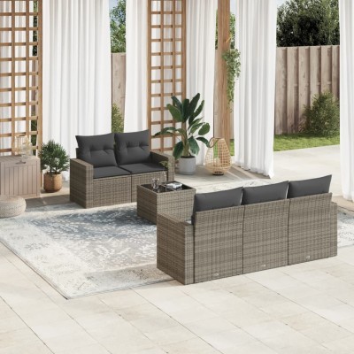 Sofa set with cushions, 6...