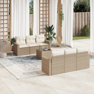 Sofa set with cushions, 7...