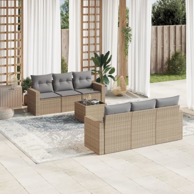 Sofa set with cushions, 7...