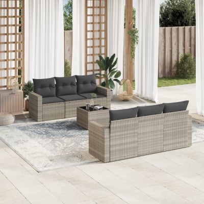 Sofa set with cushions, 7...