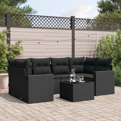 Sofa set with cushions, 7...