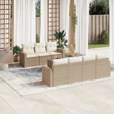 Sofa set with cushions, 8...