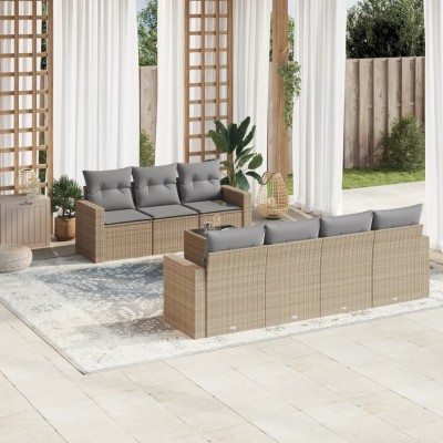 Sofa set with cushions, 8...
