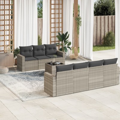 Garden set with cushions, 8...