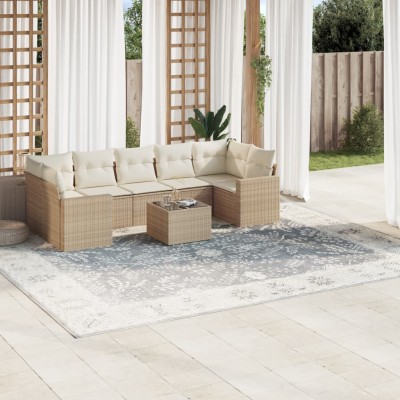 Sofa set with cushions, 8...