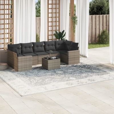 Garden set with cushions, 8...