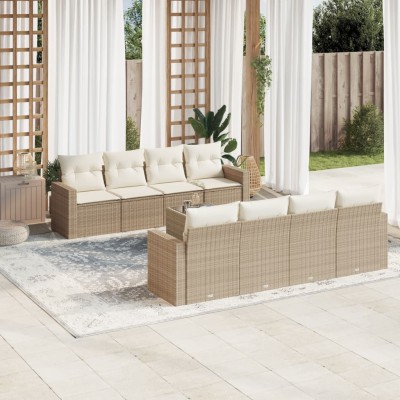 Garden set with cushions, 9...