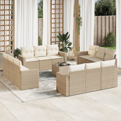 Sofa set with cushions, 13...