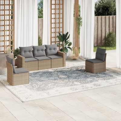 Sofa set with cushions, 5...