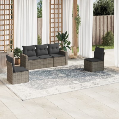 Sofa set with cushions, 5...