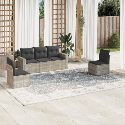 Sofa set with cushions, 5...