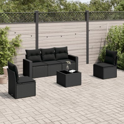 Sofa set with cushions, 6...